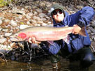 Aaron Adams with an LC Ranch Brown Trout